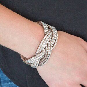 Paparazzi Jewelry Accessories - Bring On The Bling - Brown Bracelet - Vintage